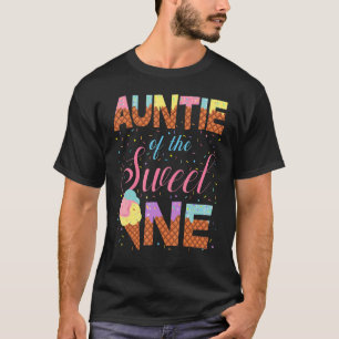 Auntie Of Sweet One 1st Birthday Matching Family I T-Shirt
