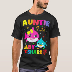 Auntie Of The Baby Shark Birthday Auntie Shark _1  T-Shirt