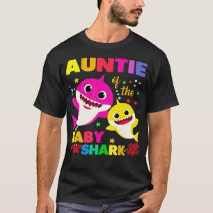 Auntie Of The Baby Shark Birthday Auntie Shark _4 T-Shirt