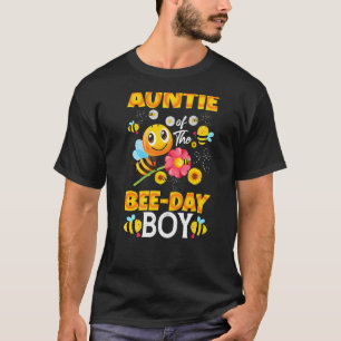 Auntie Of The Bee Day Boy Kid's Birthday T-Shirt