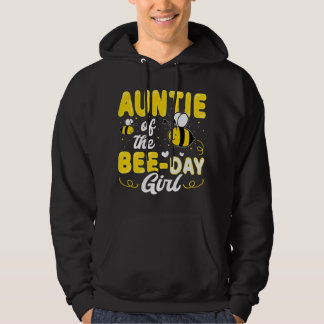 Auntie Of The Bee Day Girl Hive Party Matching Bir Hoodie