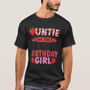 Auntie of The Berry First Birthday Girl Sweet Stra T-Shirt