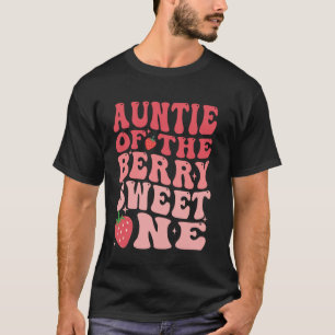 Auntie Of The Berry Sweet One 1st Birthday Strawbe T-Shirt