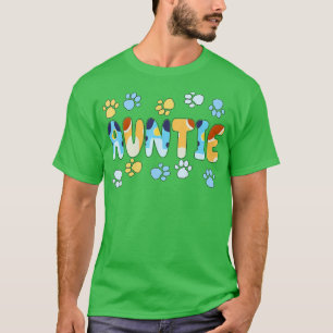 Auntie Of The Birthday Boy Girl Dog Family Matchin T-Shirt