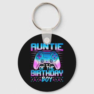 Auntie Of The Birthday Boy - Matching Video Game B Keychain