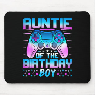 Auntie Of The Birthday Boy - Matching Video Game B Mouse Pad