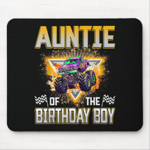 Auntie Of The Birthday Boy Monster Truck Birthday Mouse Pad