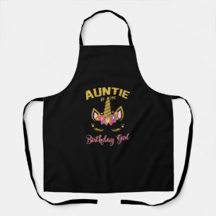 Auntie Of The Birthday Girl Unicorn Family Matchin Apron