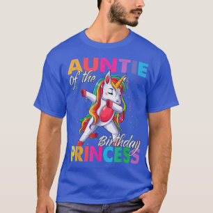 Auntie of the Birthday Princess Girl Dabbing Unico T-Shirt