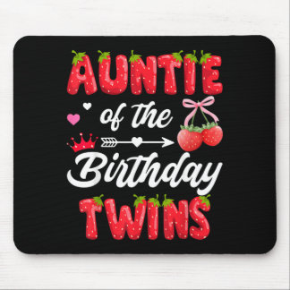 Auntie Of The Birthday Twins 1st Birthday Girl Mouse Pad