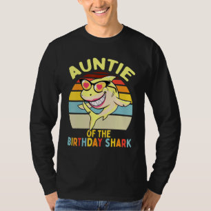 Auntie Of The Shark Birthday Aunt Matching Family T-Shirt