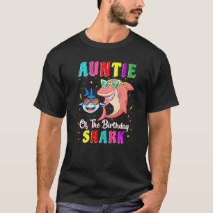 Auntie Of The Shark Birthday Family Matching Birth T-Shirt