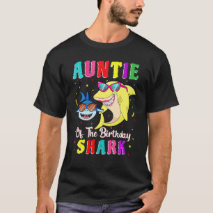 Auntie Of The Shark Birthday Family Matching Birth T-Shirt