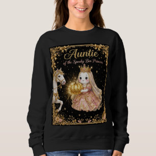 Auntie of the Spooky Boo Princess Shirt Black Gold