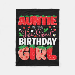 Auntie of The Two Sweet 2nd Birthday Girl Fleece Blanket