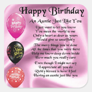 Happy Birthday Poem Stickers Zazzle Ca