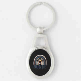 Auntie Rainbow Aunt To Be Pregnancy Announcement Keychain
