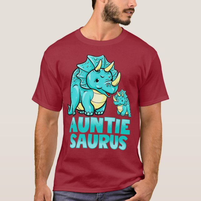 Auntie Saurus Dinosaur Funny Auntiesaurus  For T-Shirt (Front)