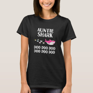Auntie Shark Doo Doo Funny Aunt Gift Family T-Shirt