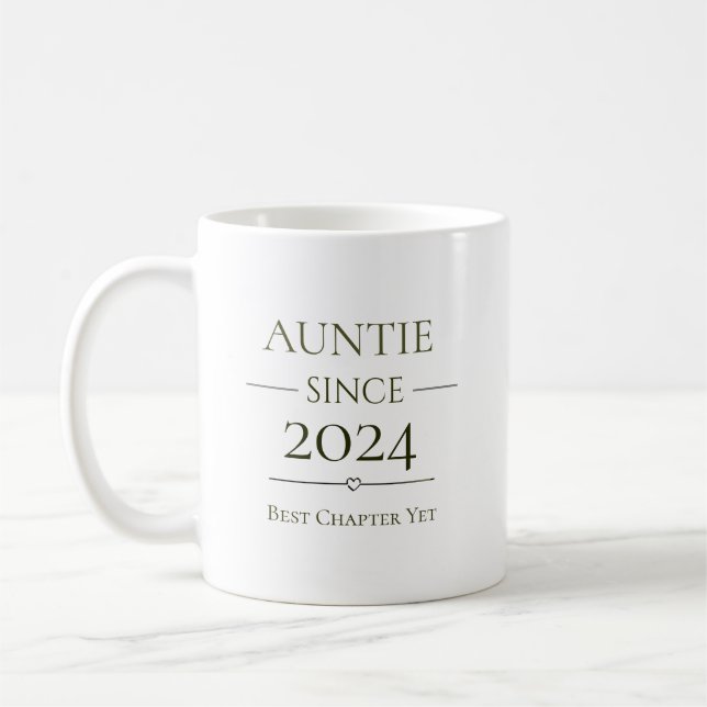 Auntie Since Personalized Year Best Chapter Yet  Coffee Mug (Left)