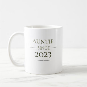 Auntie Since Personalized Year Minimal Family Role Coffee Mug