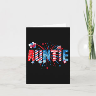 Auntie Sungles Usa Flag Fireworks Patriotic 4th Of Card