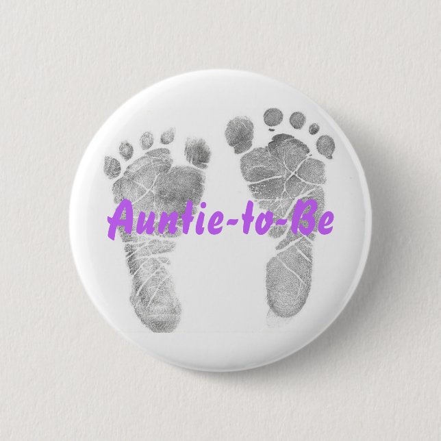 Auntie-to-Be 2 Inch Round Button (Front)