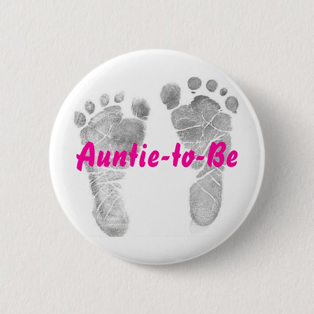 Auntie-to-Be 2 Inch Round Button (Front)
