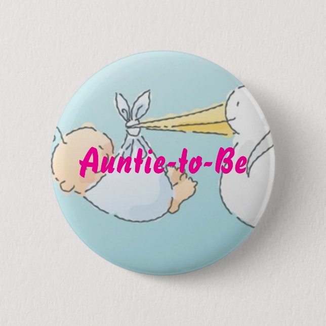 Auntie-to-Be 2 Inch Round Button (Front)