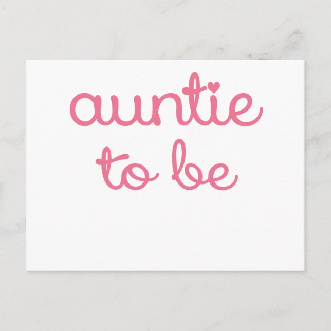 AUNTIE TO BE.png Postcard (Front)