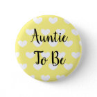 Auntie to be Yellow Hearts Baby Shower
