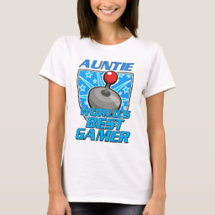 Auntie World's best gamer retro logo T-Shirt