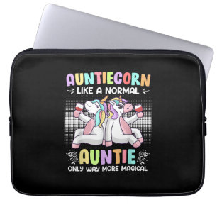Auntiecorn Aunts Mother's Day Unicorn Fan Aunties  Laptop Sleeve