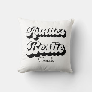 Auntie's Bestie Aunt and Nephew Throw Pillow