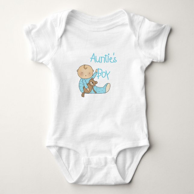 Auntie's Boy Baby Bodysuit (Front)
