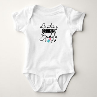 Auntie's drinking buddy baby bodysuit