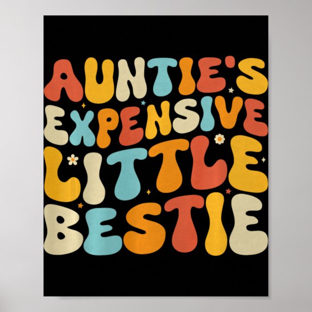 Auntie's Expensive Little Ie, Funny New Aunt Nephe Poster (Front)