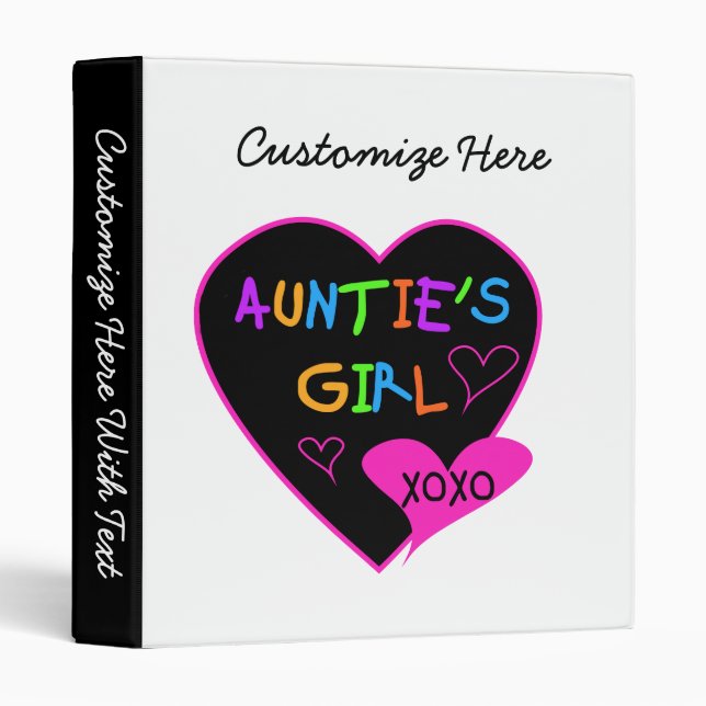 Aunties Girl t shirts, mugs, hats, and more Binder (Front/Spine)