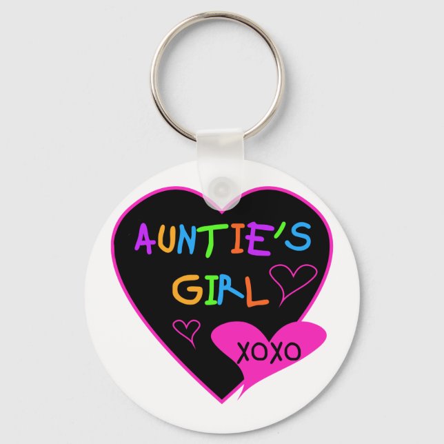 Aunties Girl t shirts, mugs, hats, and more Keychain (Front)