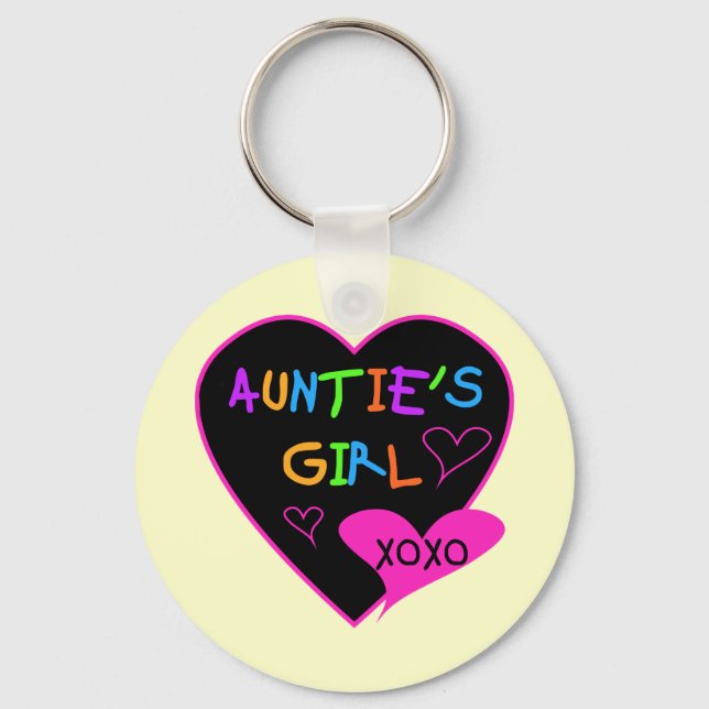 Aunties Girl t shirts, mugs, hats, and more Keychain (Front)