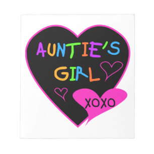 Aunties Girl t shirts, mugs, hats, and more Notepad