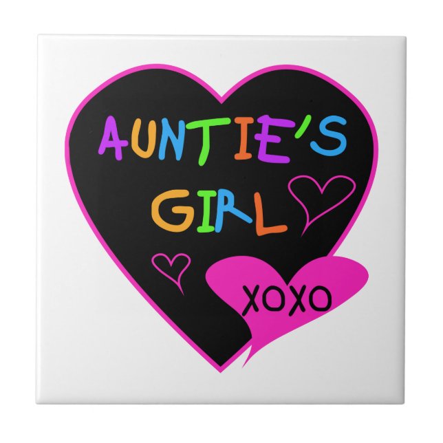 Aunties Girl t shirts, mugs, hats, and more Tile (Front)
