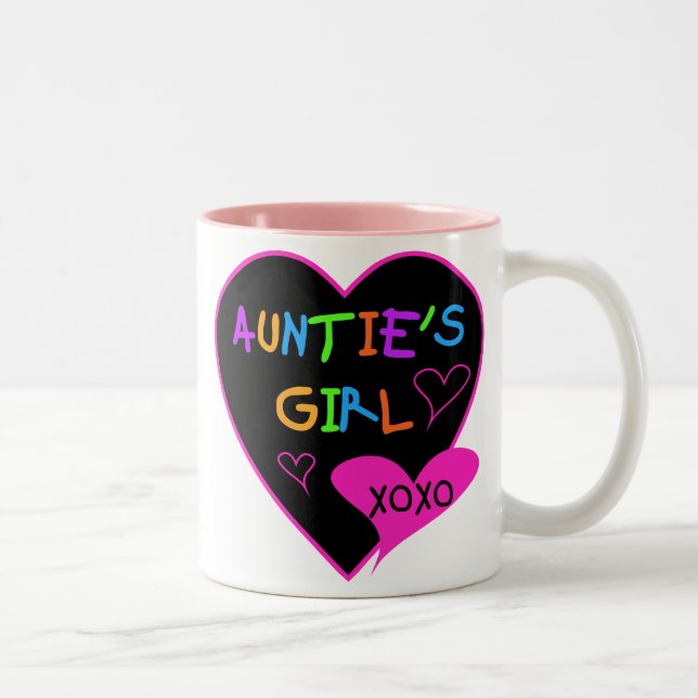 Aunties Girl t shirts, mugs, hats, and more Two-Tone Coffee Mug (Right)