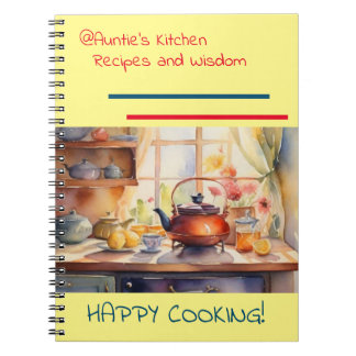 @Auntie's Kitchen Recipes Spiral Notebook