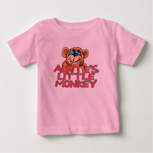 Auntie's Little Monkey Baby T-Shirt