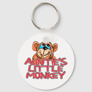 Auntie's Little Monkey Tshirts and Gifts Keychain