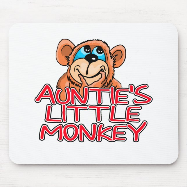 Auntie's Little Monkey Tshirts and Gifts Mouse Pad (Front)