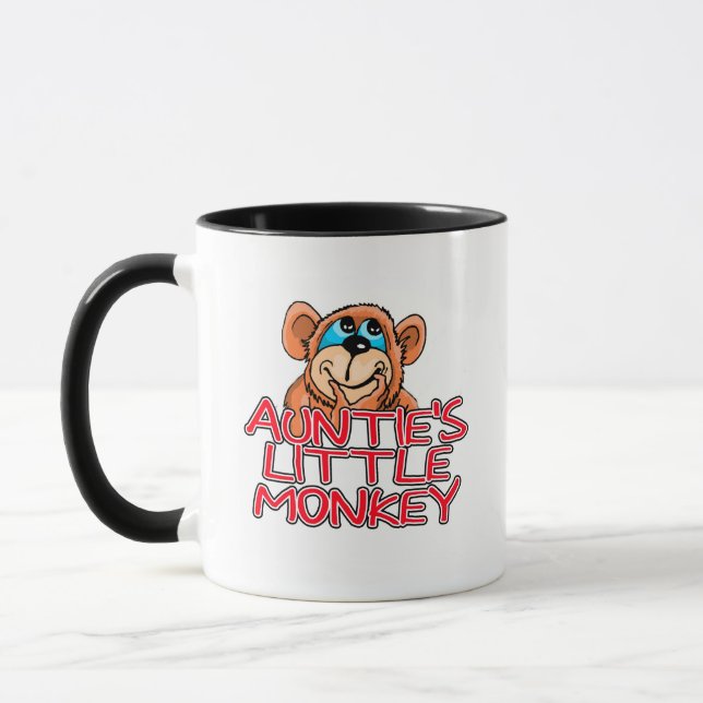 Auntie's Little Monkey Tshirts and Gifts Mug (Left)