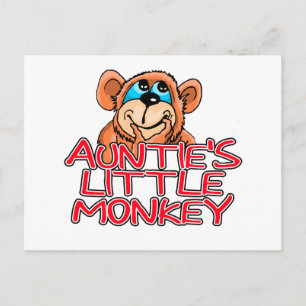 Auntie's Little Monkey Tshirts and Gifts Postcard