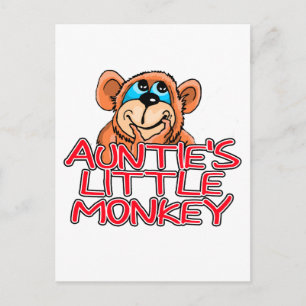 Auntie's Little Monkey Tshirts and Gifts Postcard